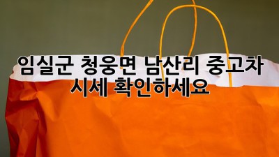 임실군 청웅면 남산리 중고차 시세 확인하세요!