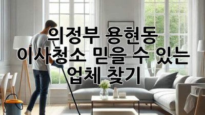 의정부 용현동 이사청소, 믿을 수 있는 업체 찾기